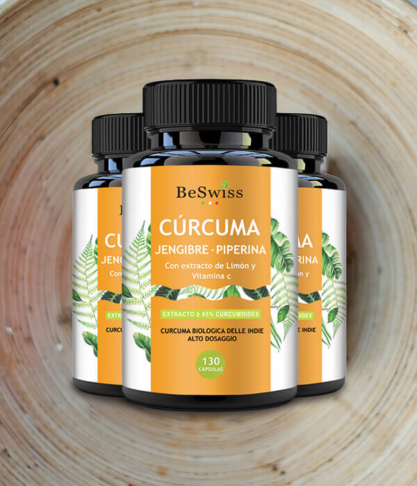 Cúrcuma pastillas para mejorar la piel BeSwiss