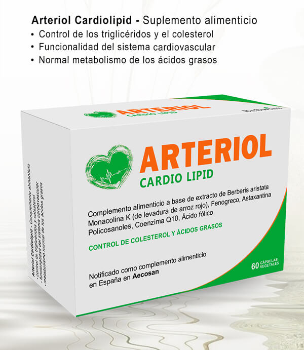 Reducir el colesterol en arterias Arteriol Cardiolipid