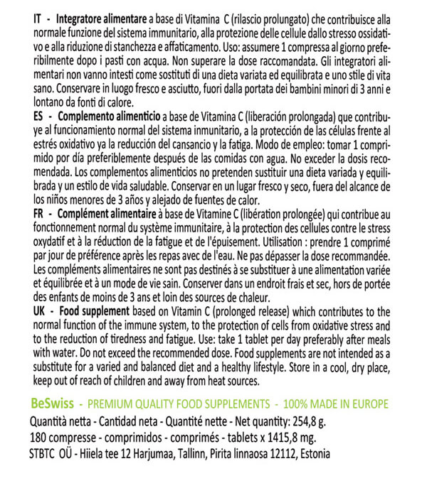 Beswiss suplemento vitamina c antiedad antienvejecimiento