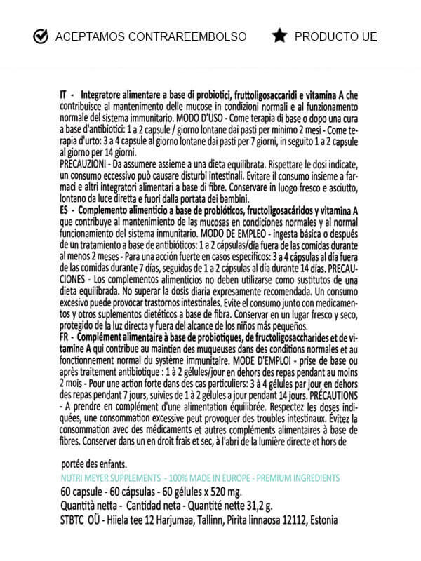 Nutri Meyer Intimo 7 suplemento flora vaginal mujer