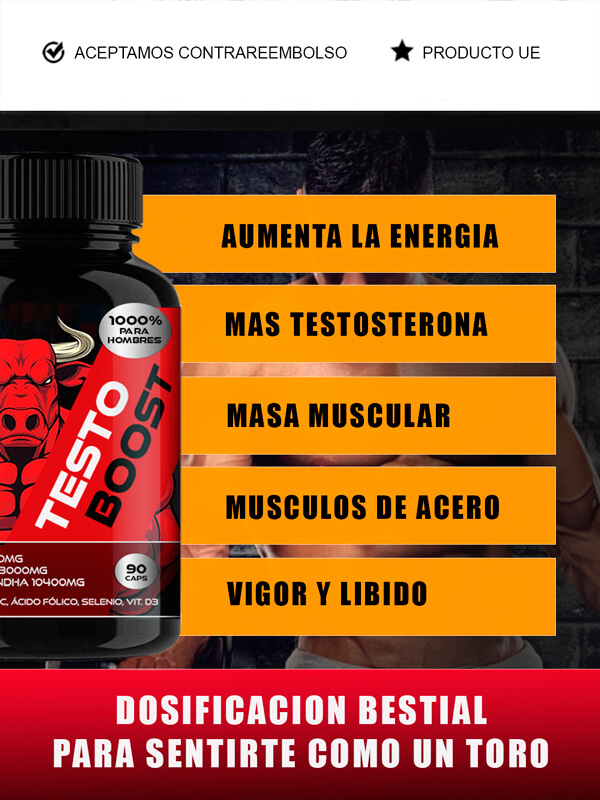 Testo Booster. Pastillas para aumentar la masa muscular