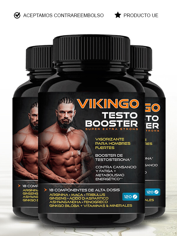 Vingo Testo Booster. Complemento potenciador de la fuerza en el gimnasio.